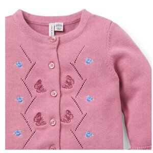 Janie and Jack Baby Butterfly Ruffle Cardigan NWT
